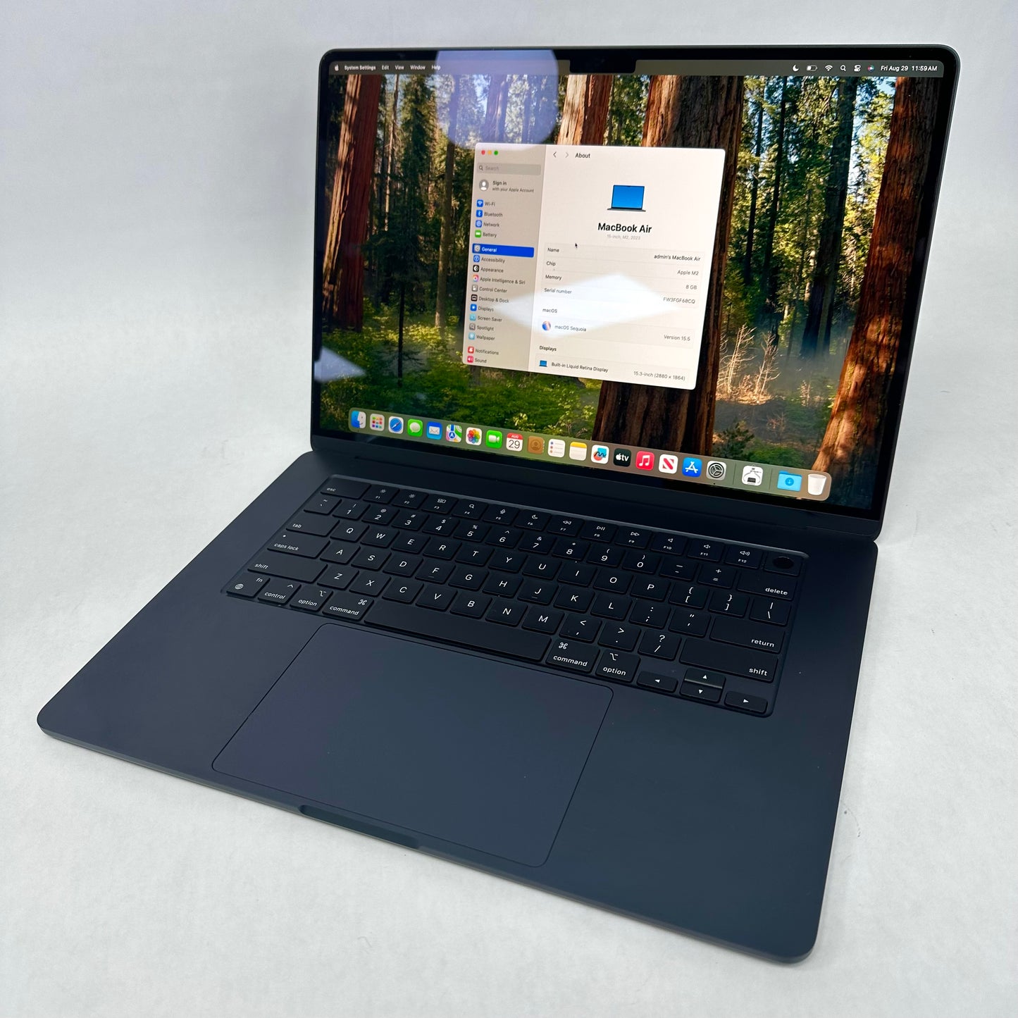 2023 Apple MacBook Air 15" M4 8GB RAM 256GB SSD