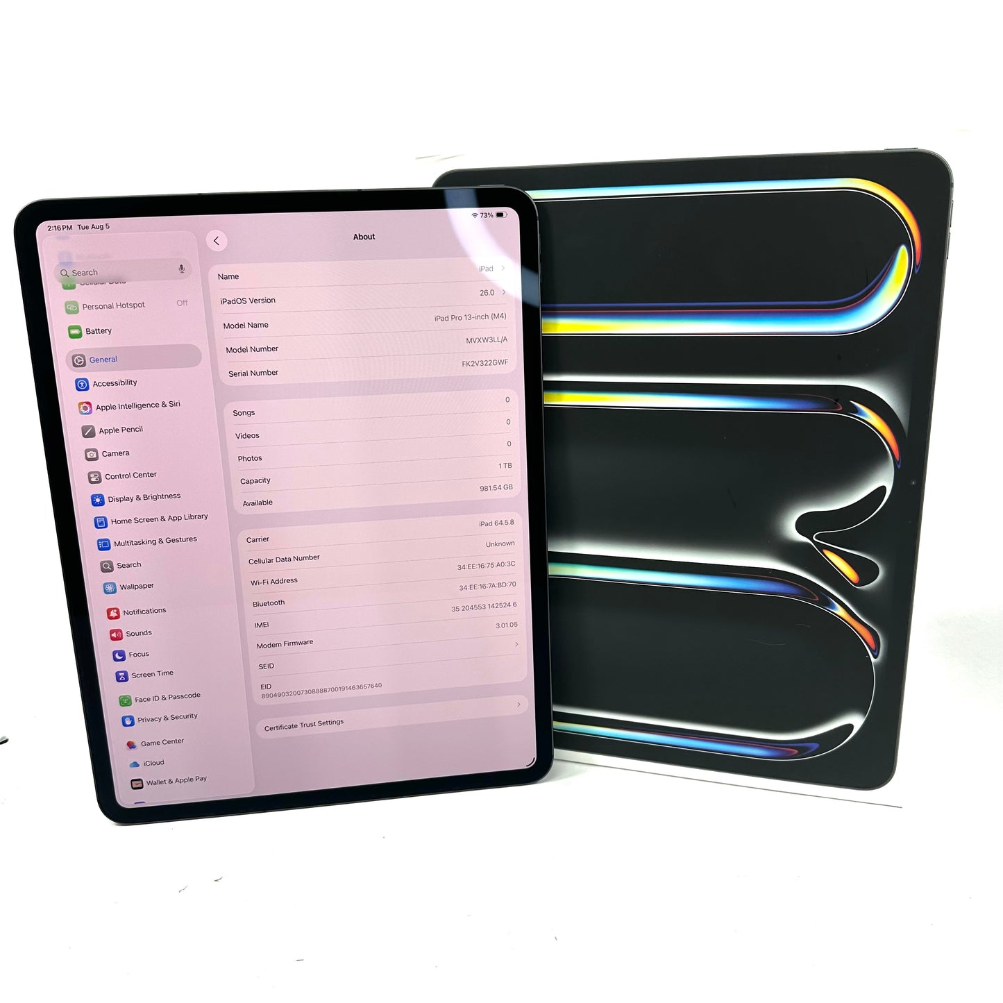 WiFi Only Apple iPad Pro 13" M4 1TB