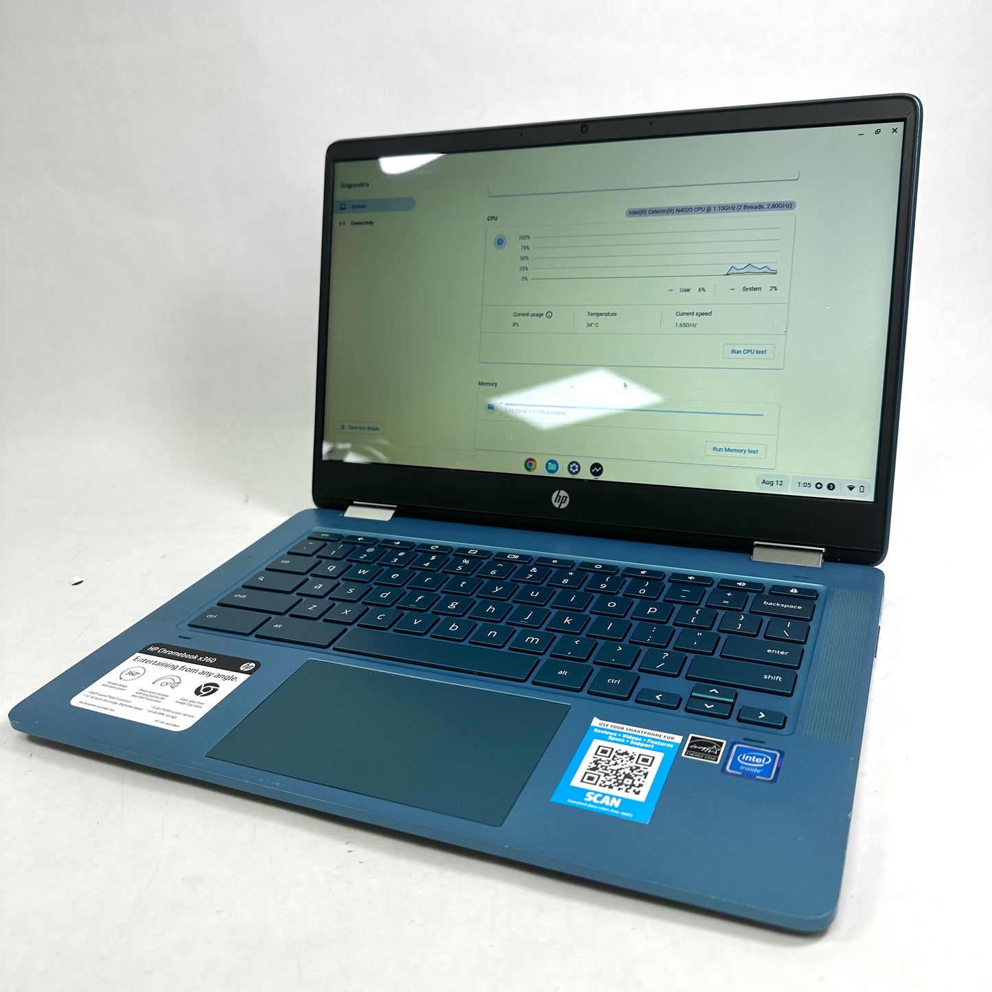 HP Chromebook X360 14" Celeron N4205U 6GB RAM 32GB SSD