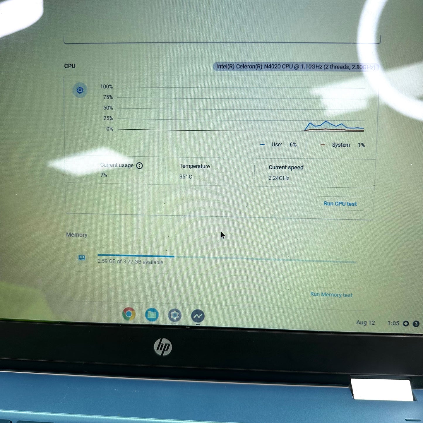 HP Chromebook X360 14" Celeron N4205U 6GB RAM 32GB SSD