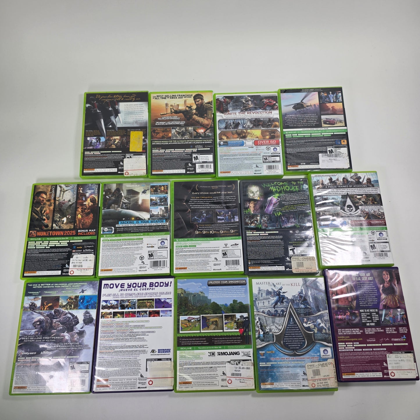 Lot of 14 Microsoft Xbox 360 Games