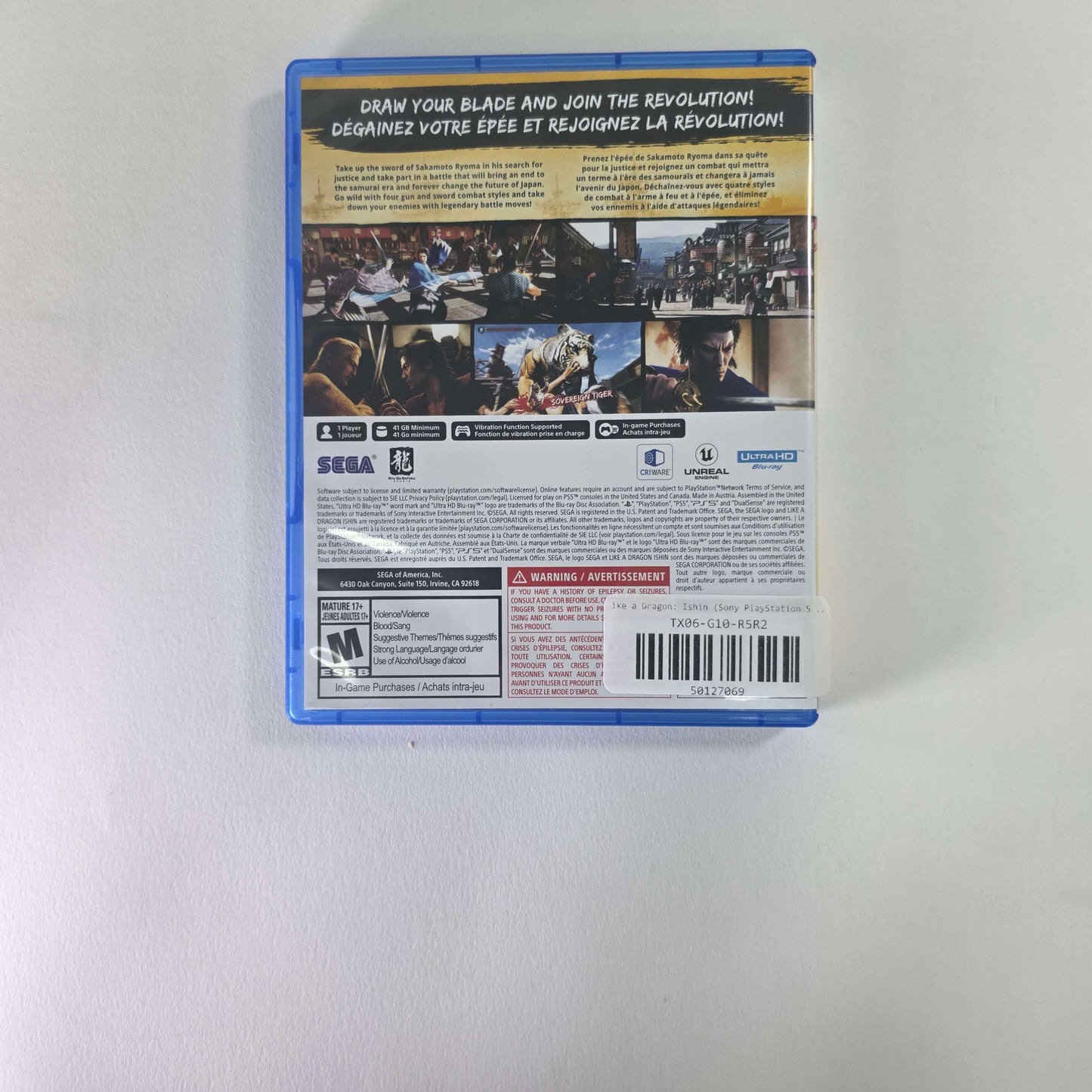 Like a Dragon: Ishin (Sony PlayStation 5 PS5, 2023)