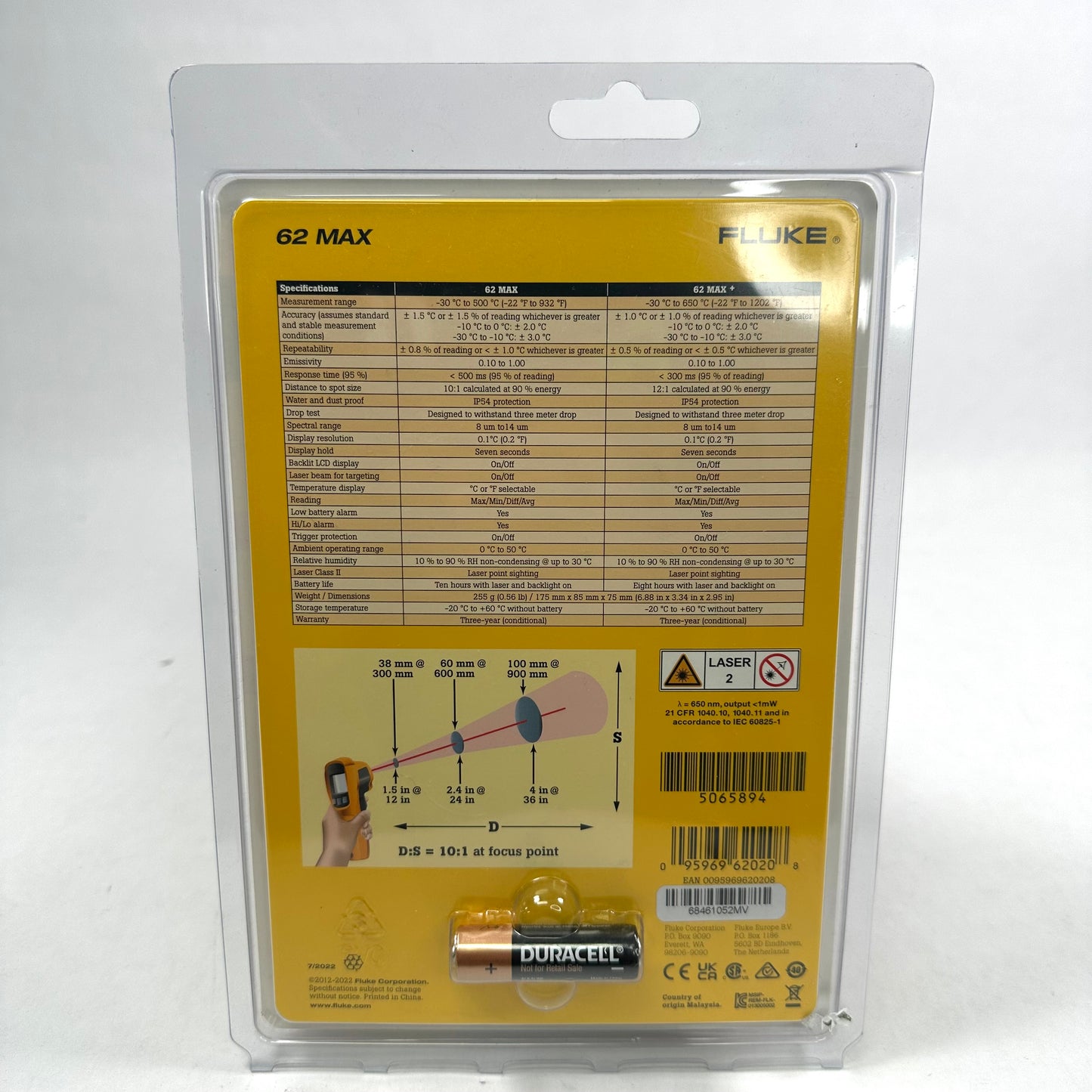 New Fluke 62 Max Infrared Thermometer