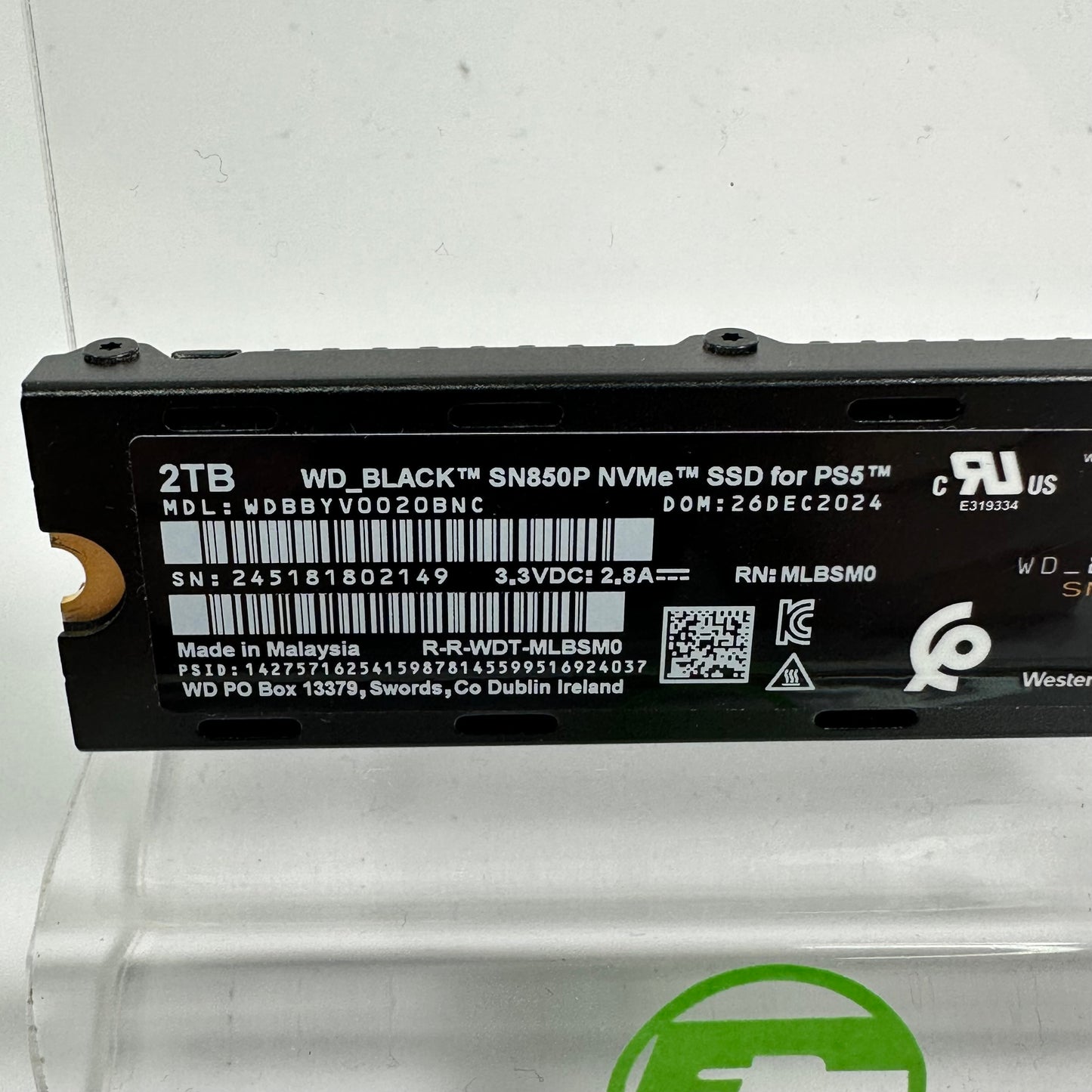 Western Digital WD 2280mm Black SN850P 2TB M.2 SSD WDBBYV0020BNC