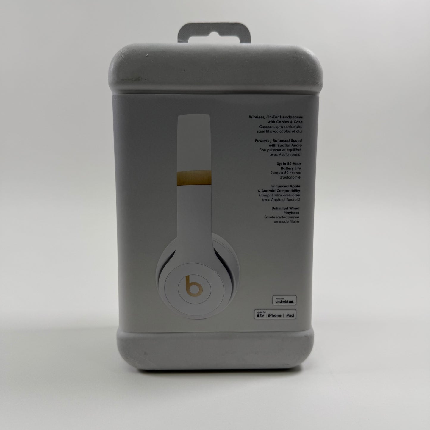 New Beats Solo4 Wireless On-Ear Bluetooth Headphones Club White A3140
