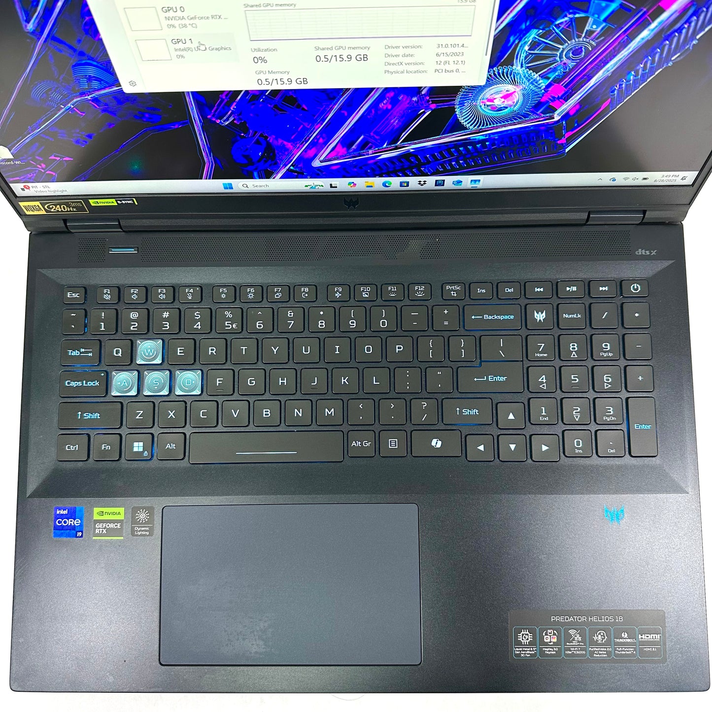 Acer Predator Helios 18 i9 32GB RAM 1TB SSD GeForce RTX 4080