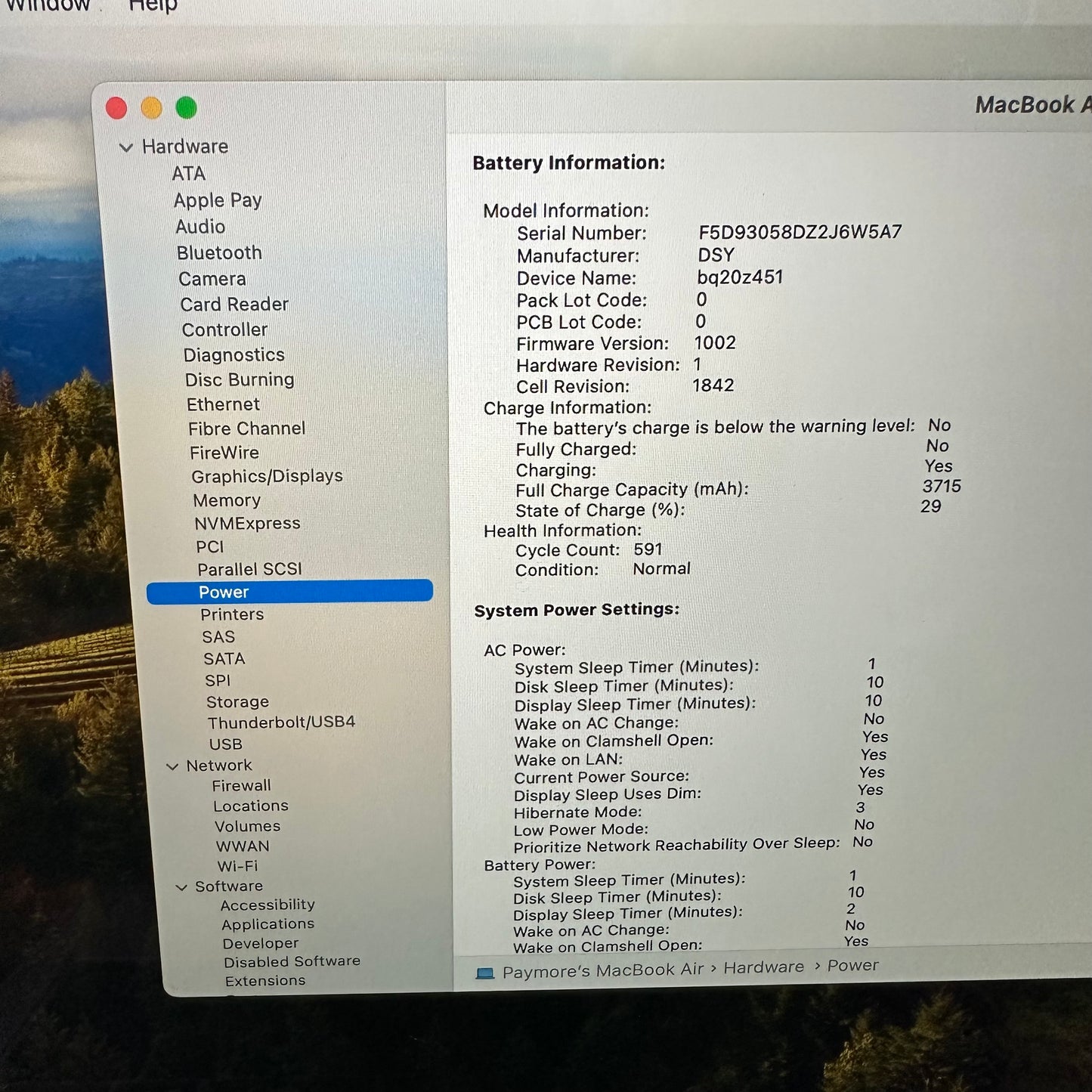 2019 Apple MacBook Air 13.3" i5 1.6GHz 8GB RAM 128GB SSD Space Gray A1932