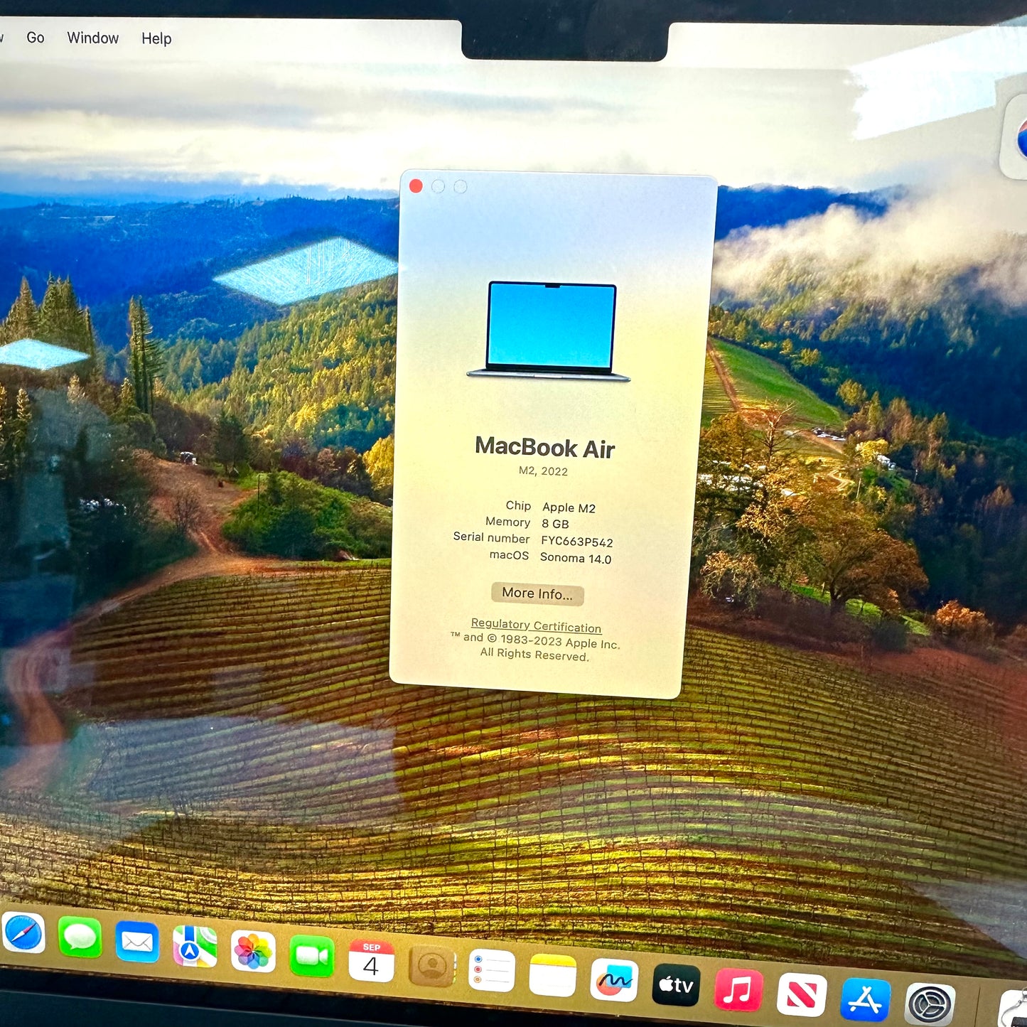 2022 Apple MacBook Air 13.6" M2 8C GPU 8GB RAM 256GB SSD
