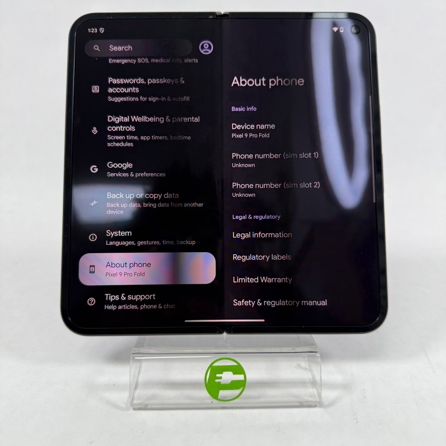 Unlocked Google Pixel 9 Pro Fold 256GB Obsidian