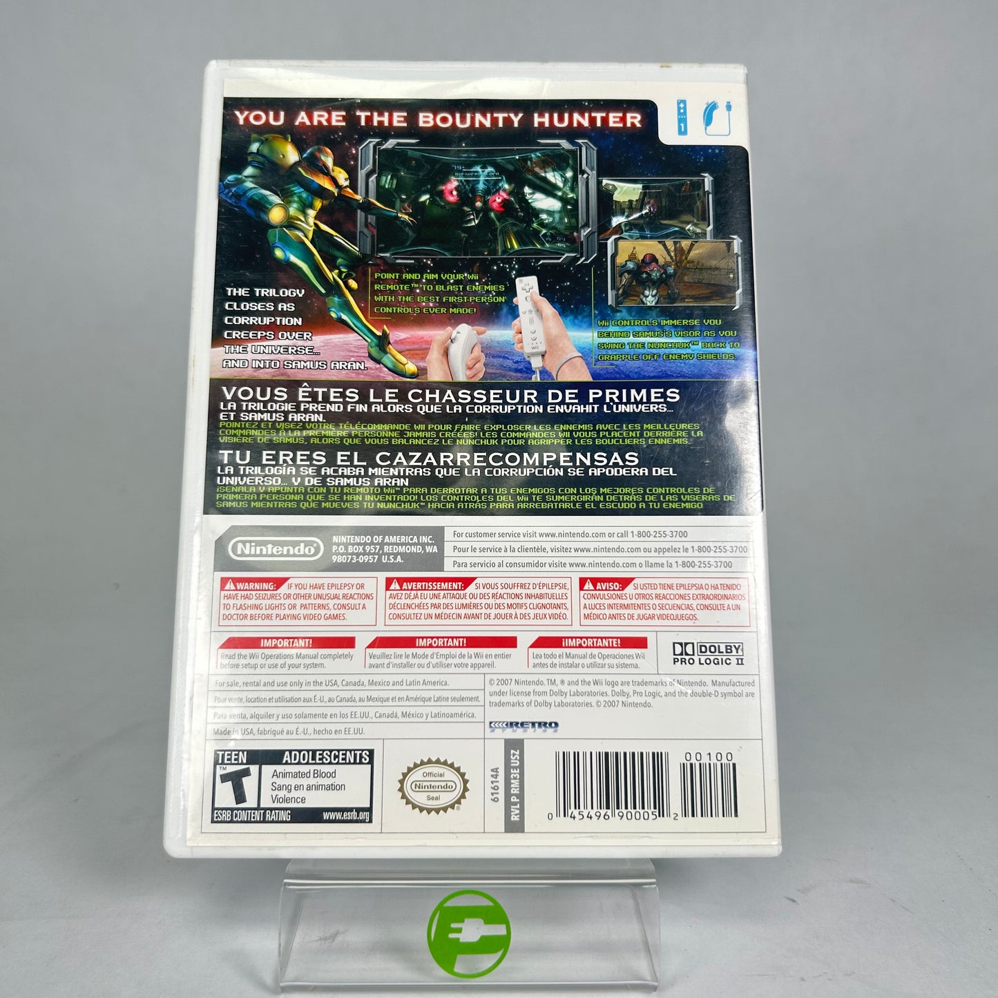 Metroid Prime 3 Corruption (Nintendo Wii, 2007)