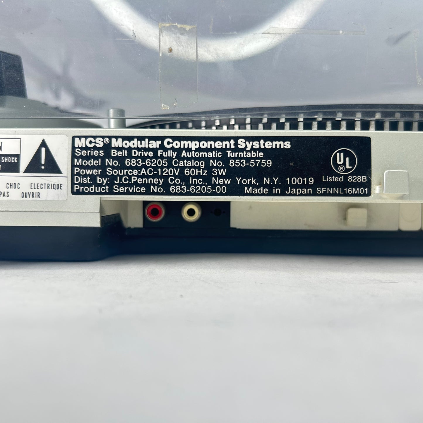 Modular Component Systems Turntable Record Turntable 683-6205 READ