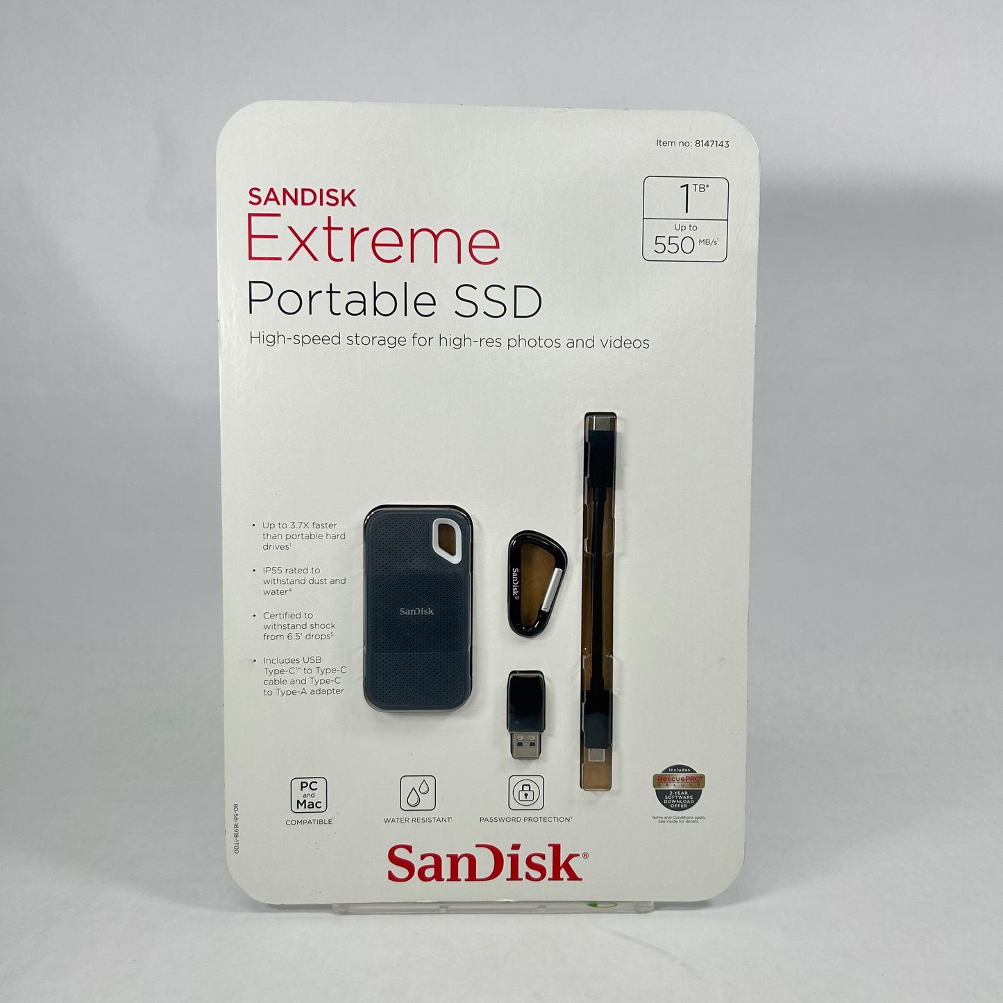 New SanDisk 1TB Extreme Go Portable SSD Extreme Portable SSD