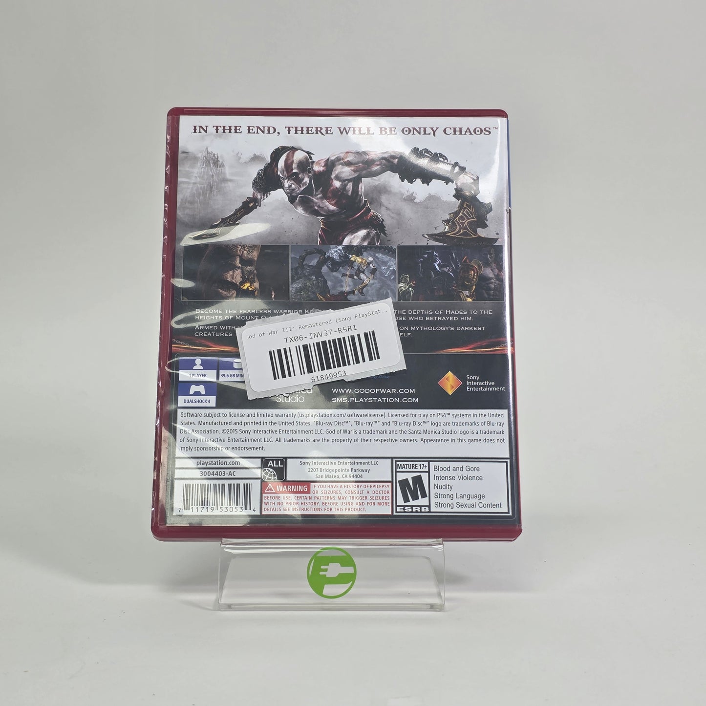 God of War III: Remastered PS4