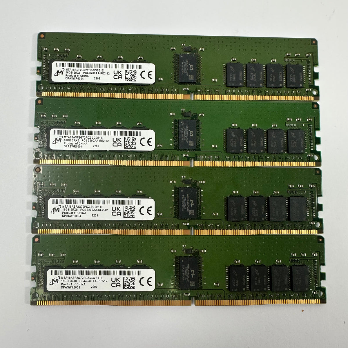 Micron PC4-3200AA 64GB (4x16GB) Server RAM DDR4 3200MHz MTA18ASF2G72PDZ-3G2E1TI