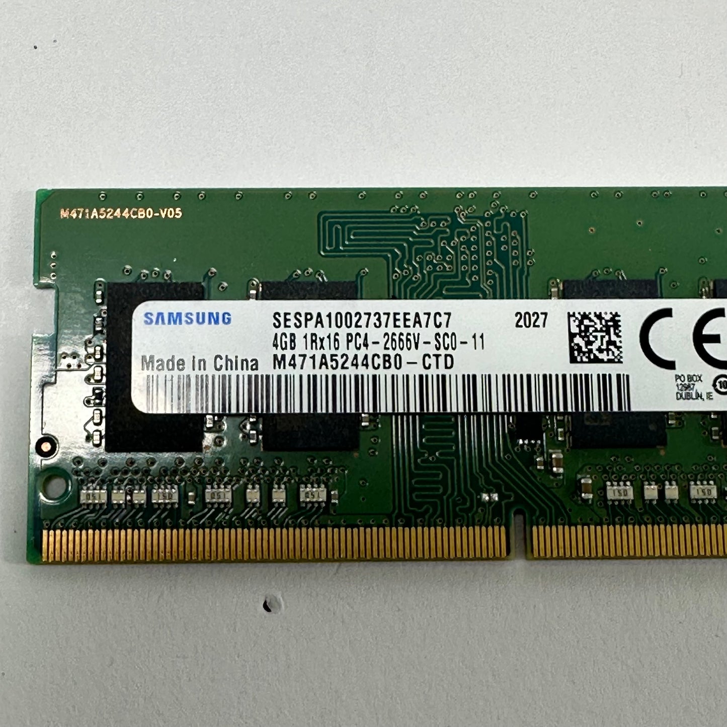 Lot of 4 Samsung PC4 DDR4 16GB (4x4GB) SODIMM RAM