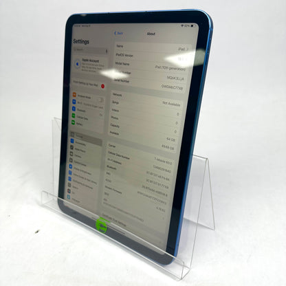 Unlocked Apple iPad 10th Gen 64GB 