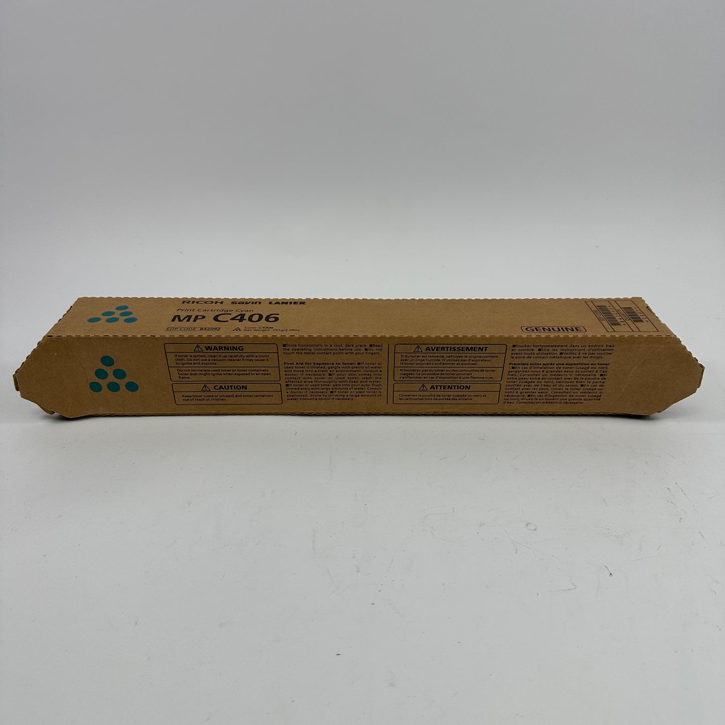 New Ricoh MP C406 842092 Cyan Print Cartridge