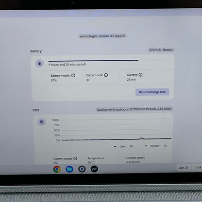 Lenovo Ip Duet 3 Chrome 11Q727 Snapdragon SC7180P 4GB RAM 128GB