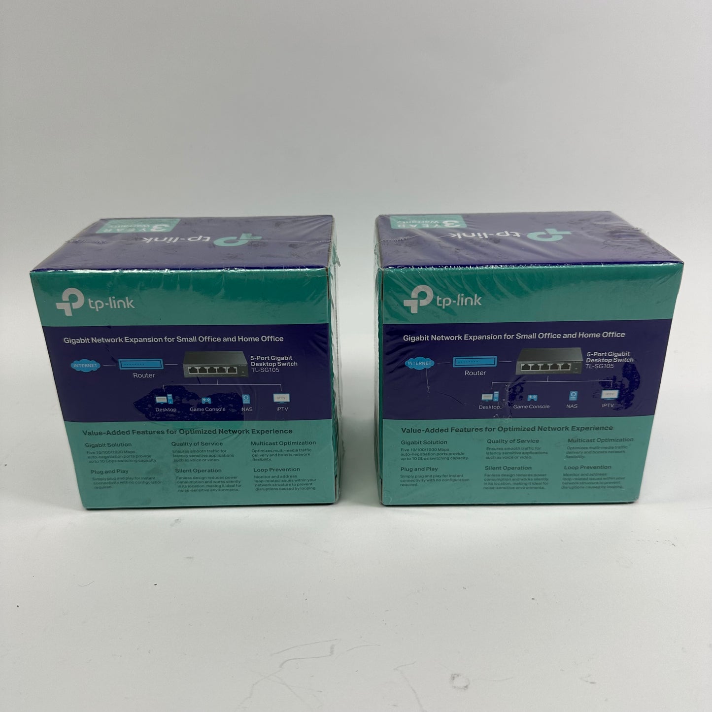 New TP-Link 5-Port Gigabit Desktop Switch TL-SG105 Lot of 2