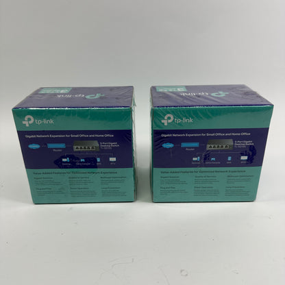 New TP-Link 5-Port Gigabit Desktop Switch TL-SG105 Lot of 2