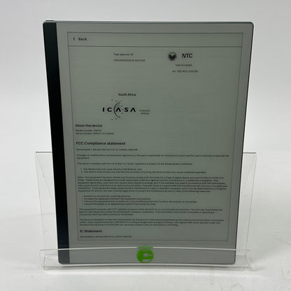 WiFi Only reMarkable 2 8GB Black RM110 Paper Tablet