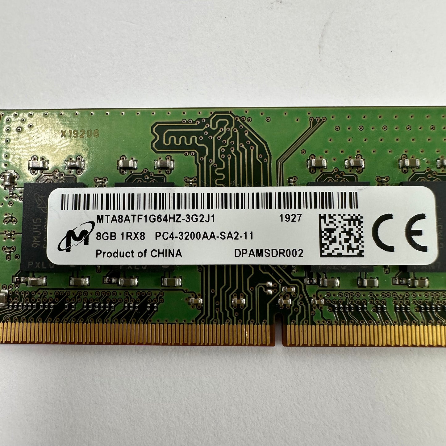Micron PC4-3200AA 8GB (1x8GB) SODIMM RAM DDR4 3200MHz MTA8ATF1G64HZ-3G2J1