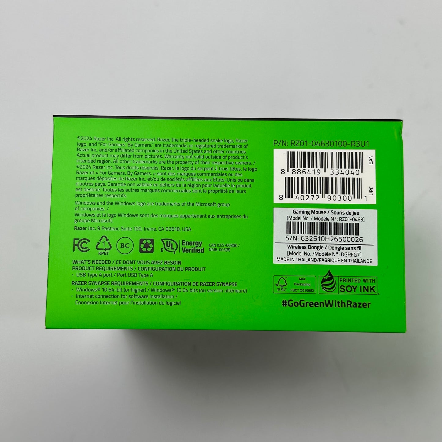 New Razer DeathAdder V3 Pro RZ01-04630100-R3U1 Wireless Mouse Black