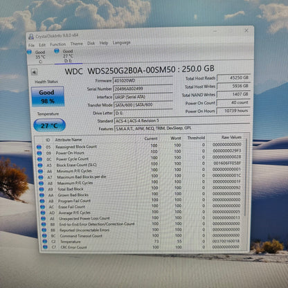Lot of 6 Western Digital 2.5" Blue 3D NAND 250GB SATA III 6Gbps SSD WDS250G2B0A