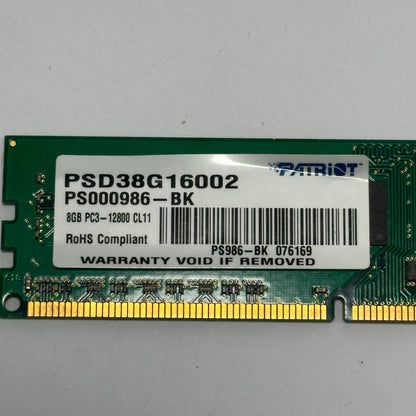 Patriot PSD38G16002 8GB (1x8GB) RAM DDR3 1600MHz PS000986-BK