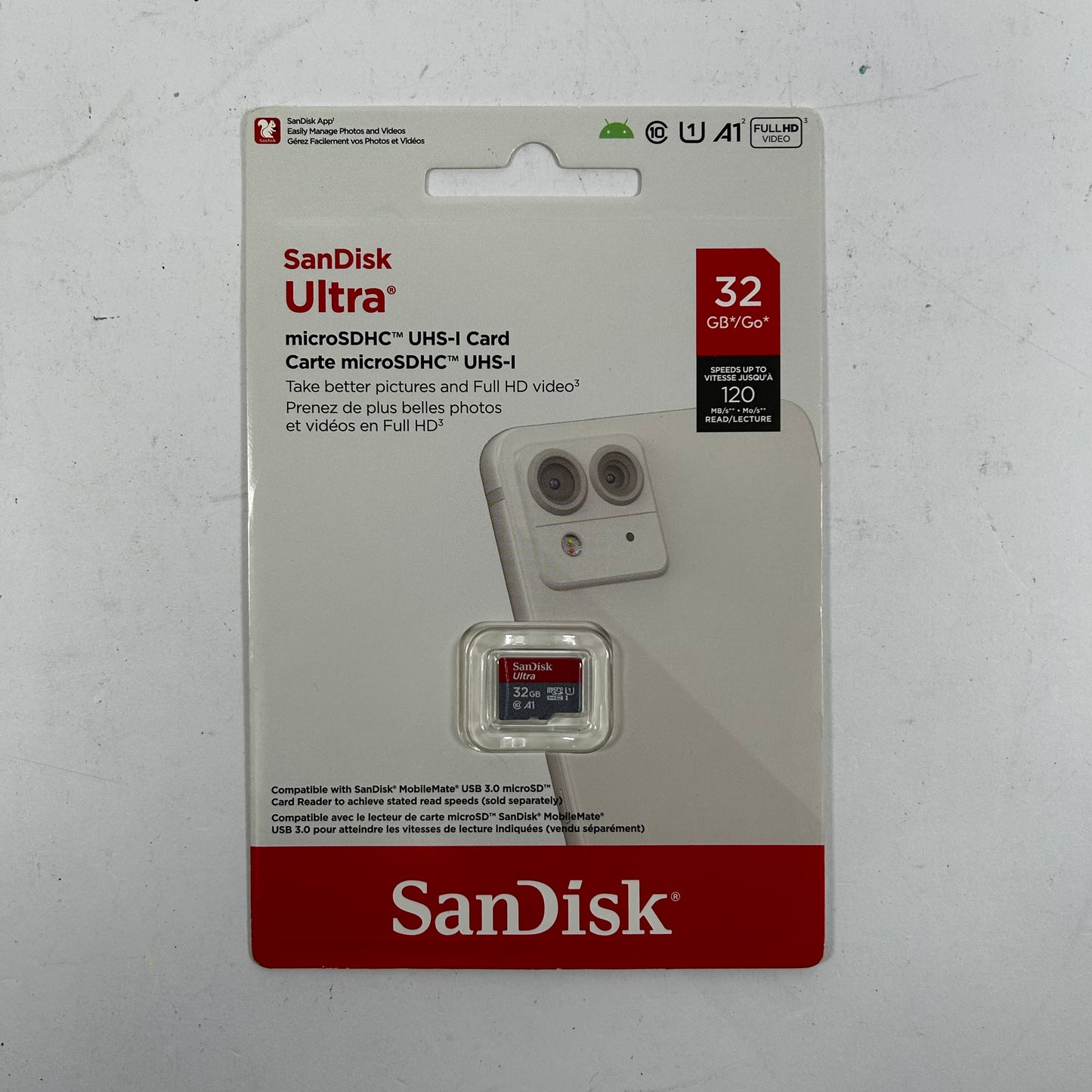 New SanDisk Ultra MicroSDHC UHS-I Card 