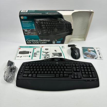 Logitech Cordless Desktop MX3200 Laser 967688-0403 Wireless Keyboard Mouse Combo
