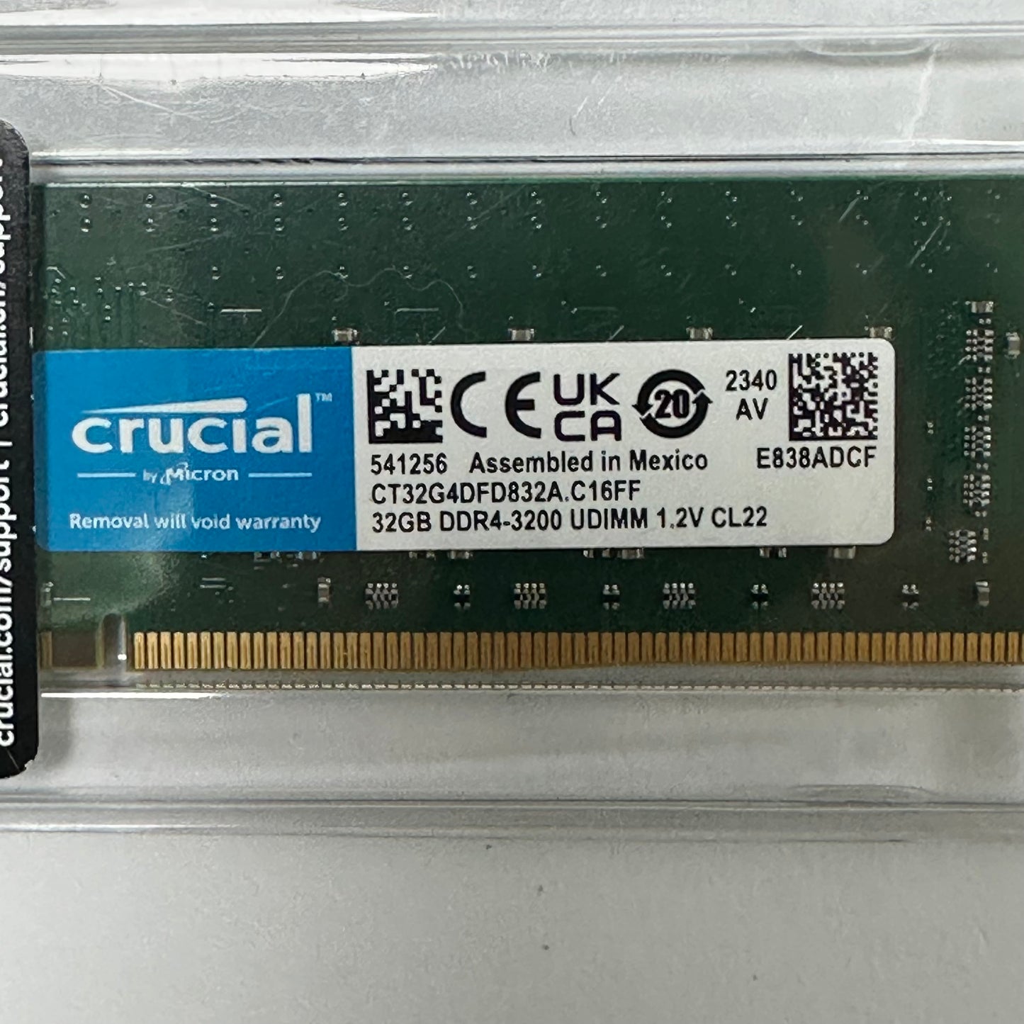 Crucial CT32G4DFD832A 32GB (1x32GB) RAM DDR4 3200MHz
