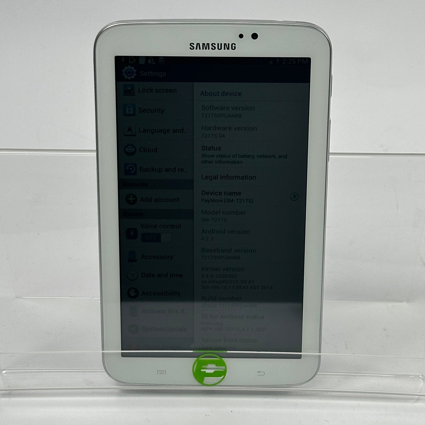 WiFi Only Samsung Galaxy Tab 3 7.0" 16GB White SM-T217S