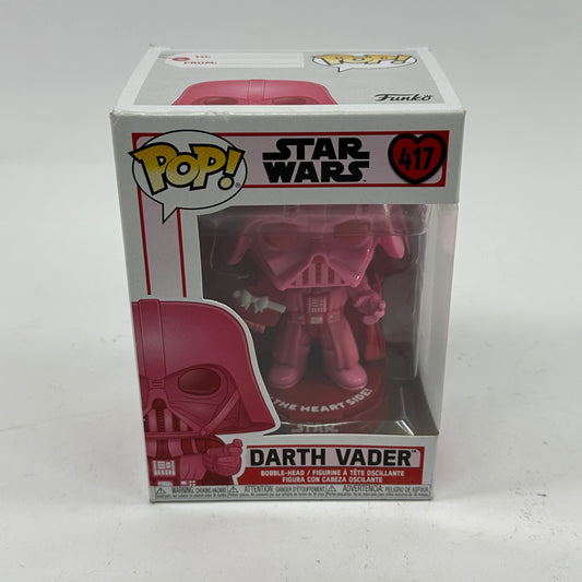 New Funko Pop Star Wars Darth Vader Valentines Day Pink Bobble-Head #417