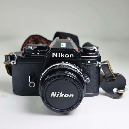 Nikon EM 35MM Film Camera + 50MM F.1 Lens Japan