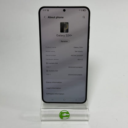 Factory Unlocked Samsung Galaxy S24 Plus 12GB RAM 512GB SM-S926U Marble Gray