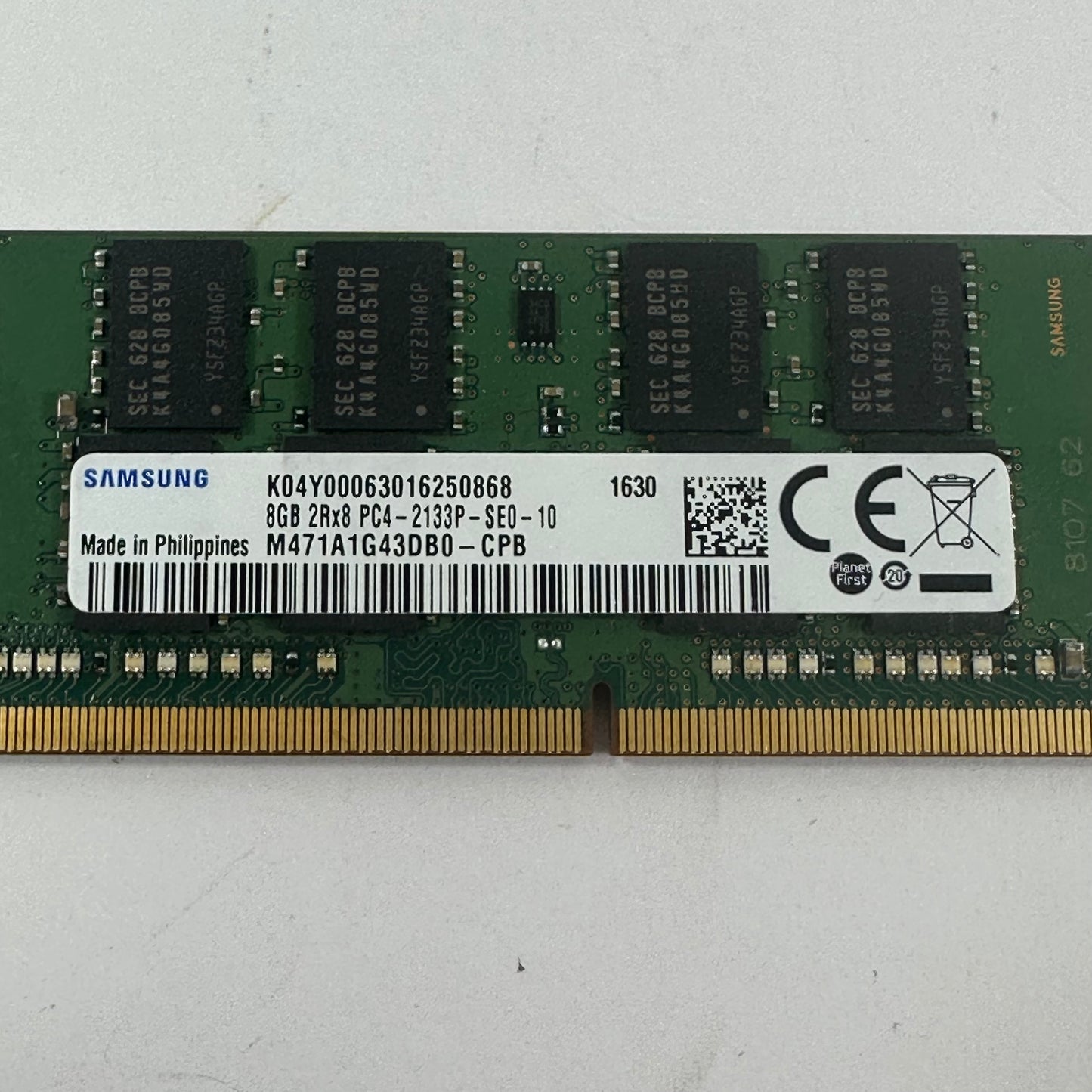 Samsung PC4-2133P 8GB (1x8GB) SODIMM RAM DDR4 2133MHz M471A1G43DB0-CPB