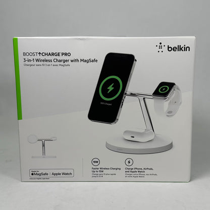 NEW Belkin Boost Charge PRO 3-in-1 Wireless Charger with MagSafe