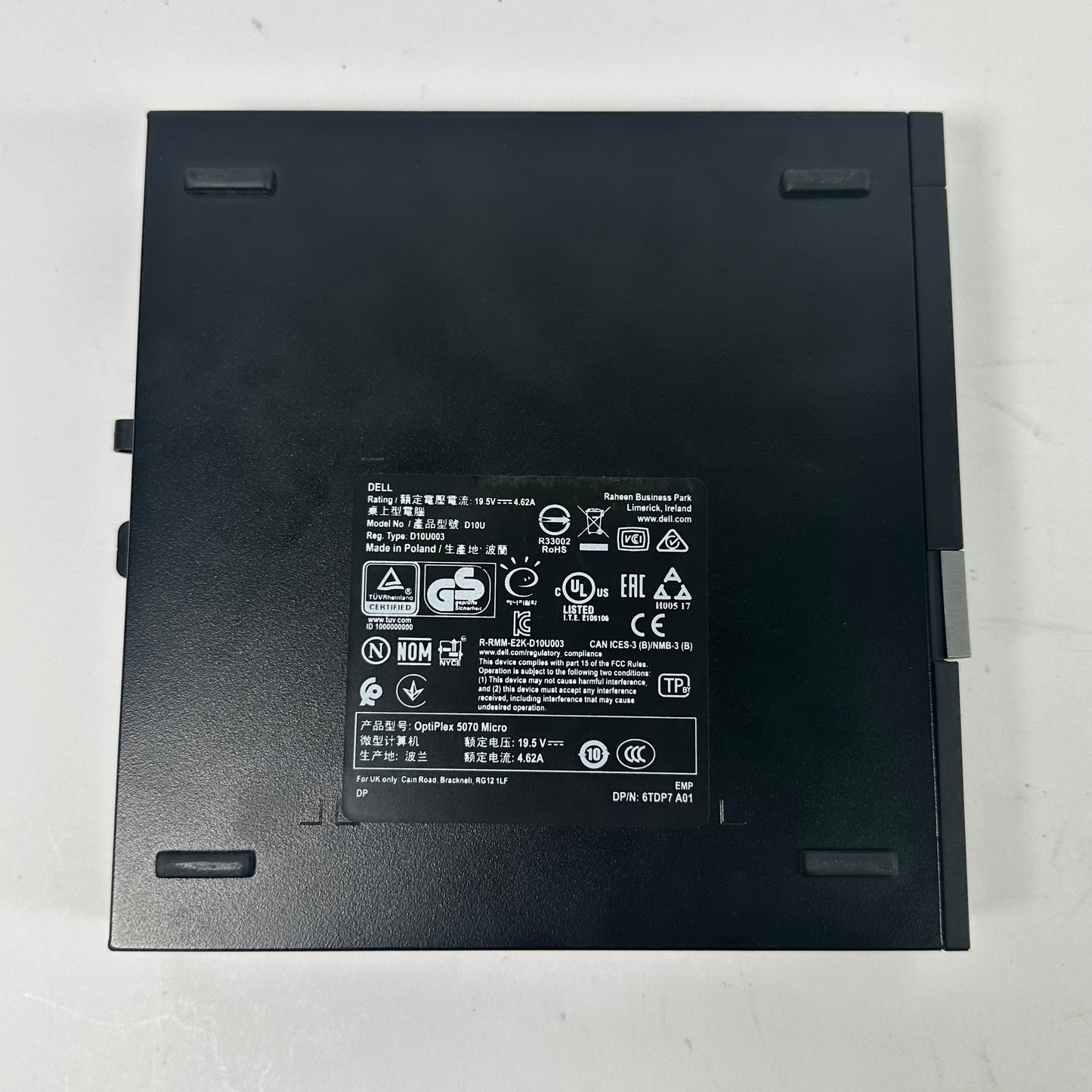 Dell OptiPlex 5070 Micro D10U Core i5-8500T 2.10GHz 8GB RAM 256GB SSD