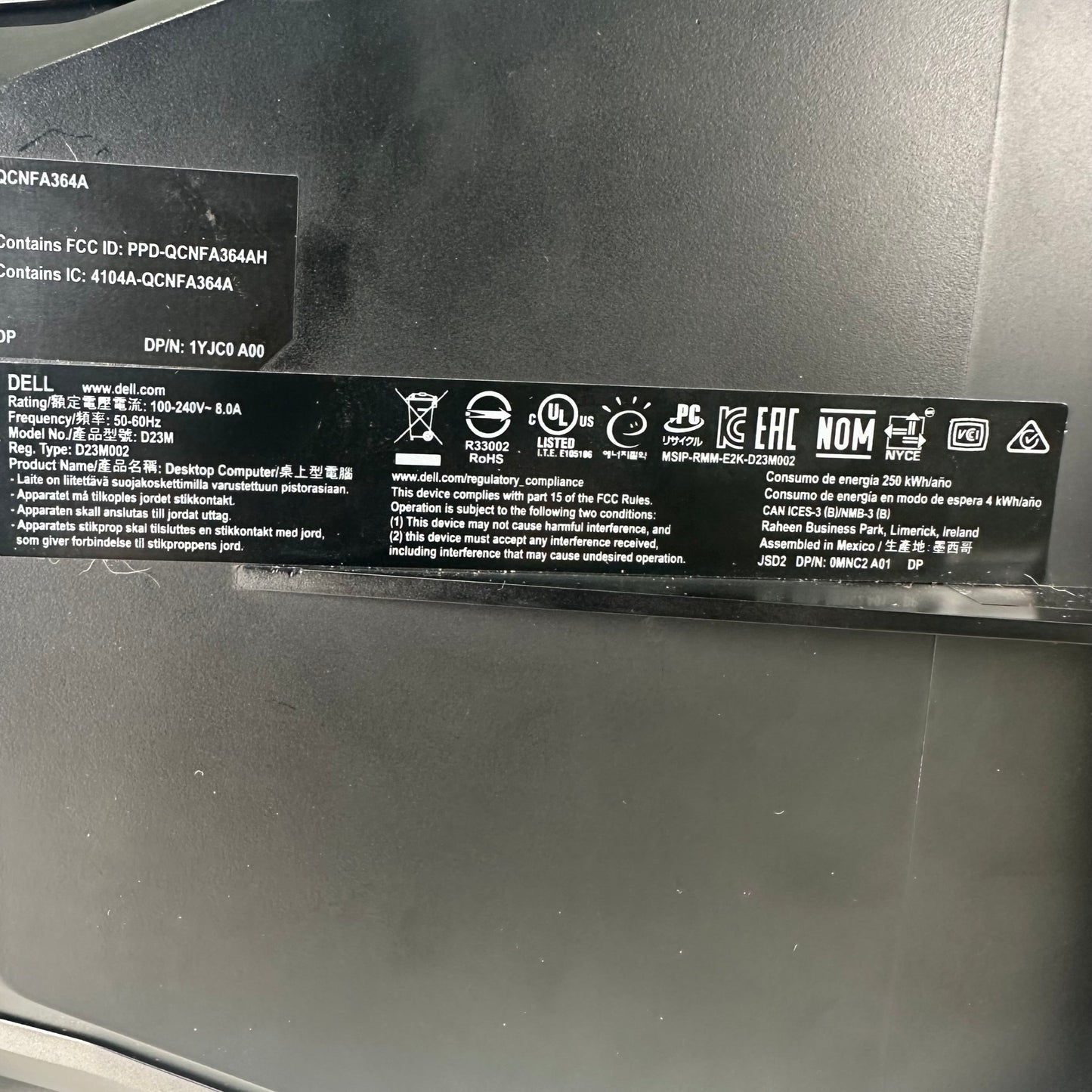 Alienware Aurora R7 D23M i7-8700 16GB RAM 1TB GeForce RTX 3050