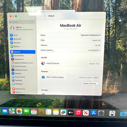 2024 Apple MacBook Air 13.6" 256GB SSD