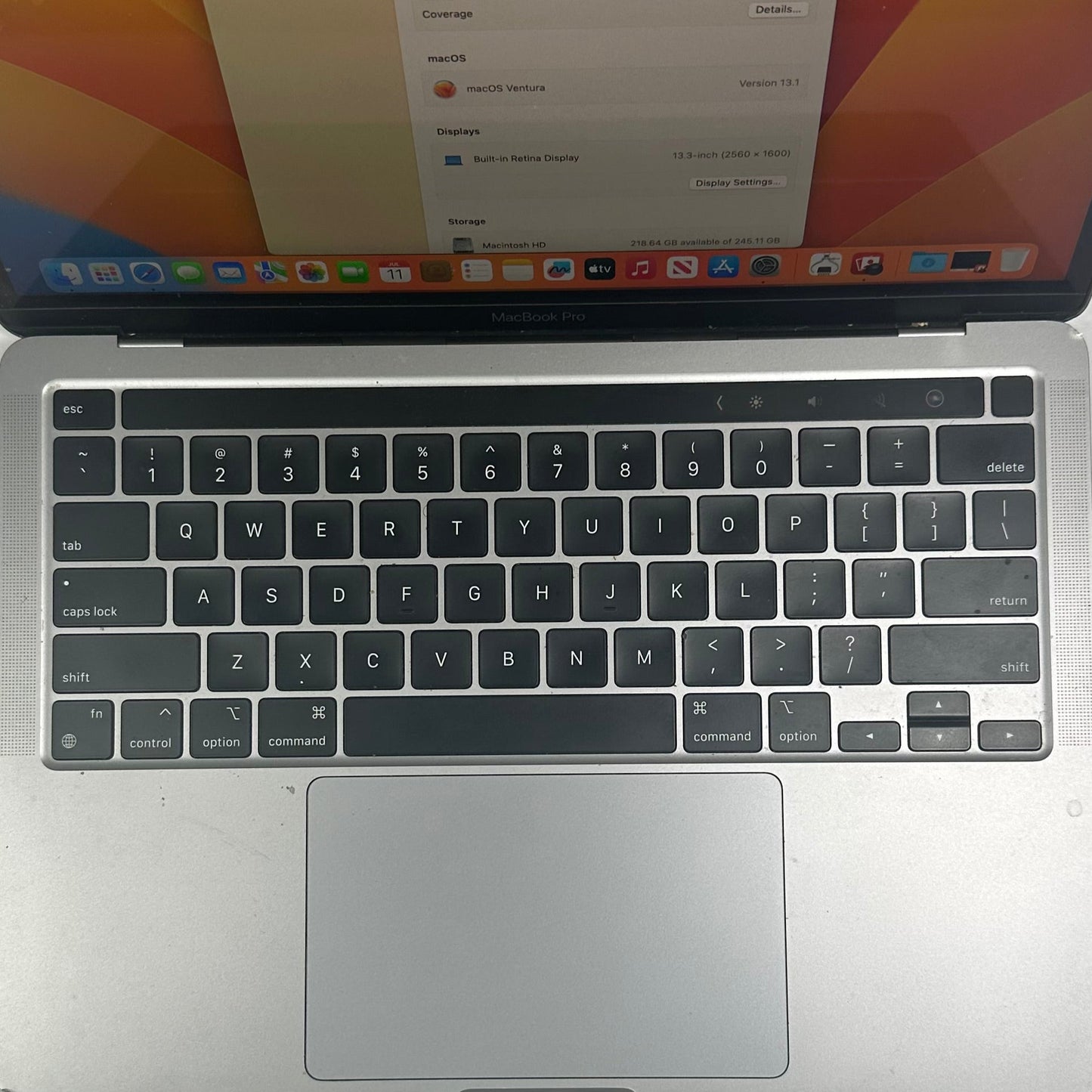 2020 Apple MacBook Pro 13.3" M1 8C GPU 3.2GHz 8GB RAM 256GB SSD MYD82LL/A