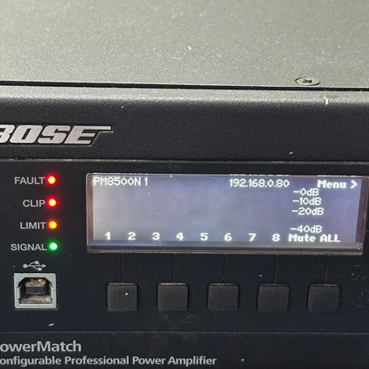 Bose PowerMatch Configurable Professional Power Amplifier PM8500N