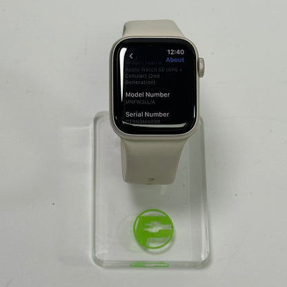 Unlocked Apple Watch SE 2nd Gen 40MM Starlight Aluminum MRFW3LL/A