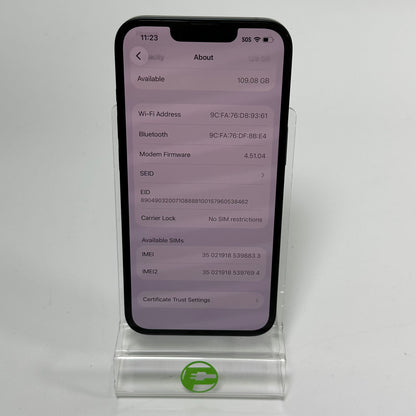 Factory Unlocked Apple iPhone 14 128GB Midnight MPUA3LL/A