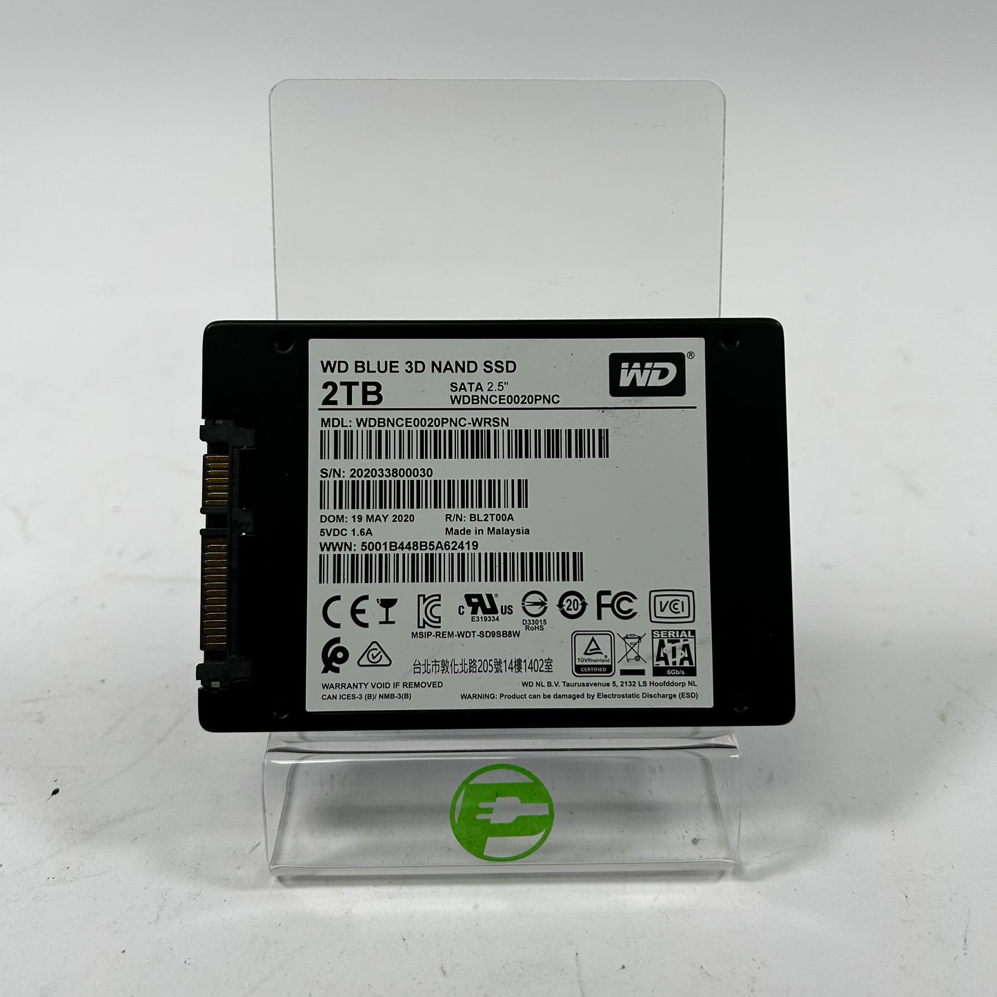 Western Digital WD Blue 2TB 3D NAND 2.5" SATA III 6Gbps SSD