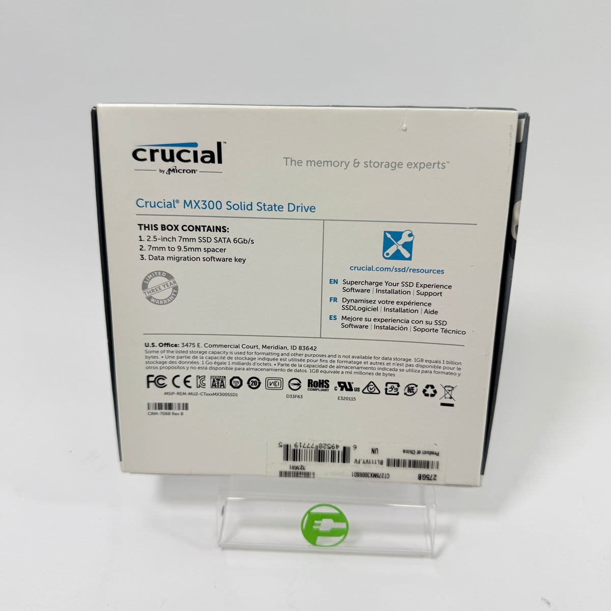 Crucial 2.5" MX300 275GB SATA III 6Gbps SSD CT275MX300SSD1