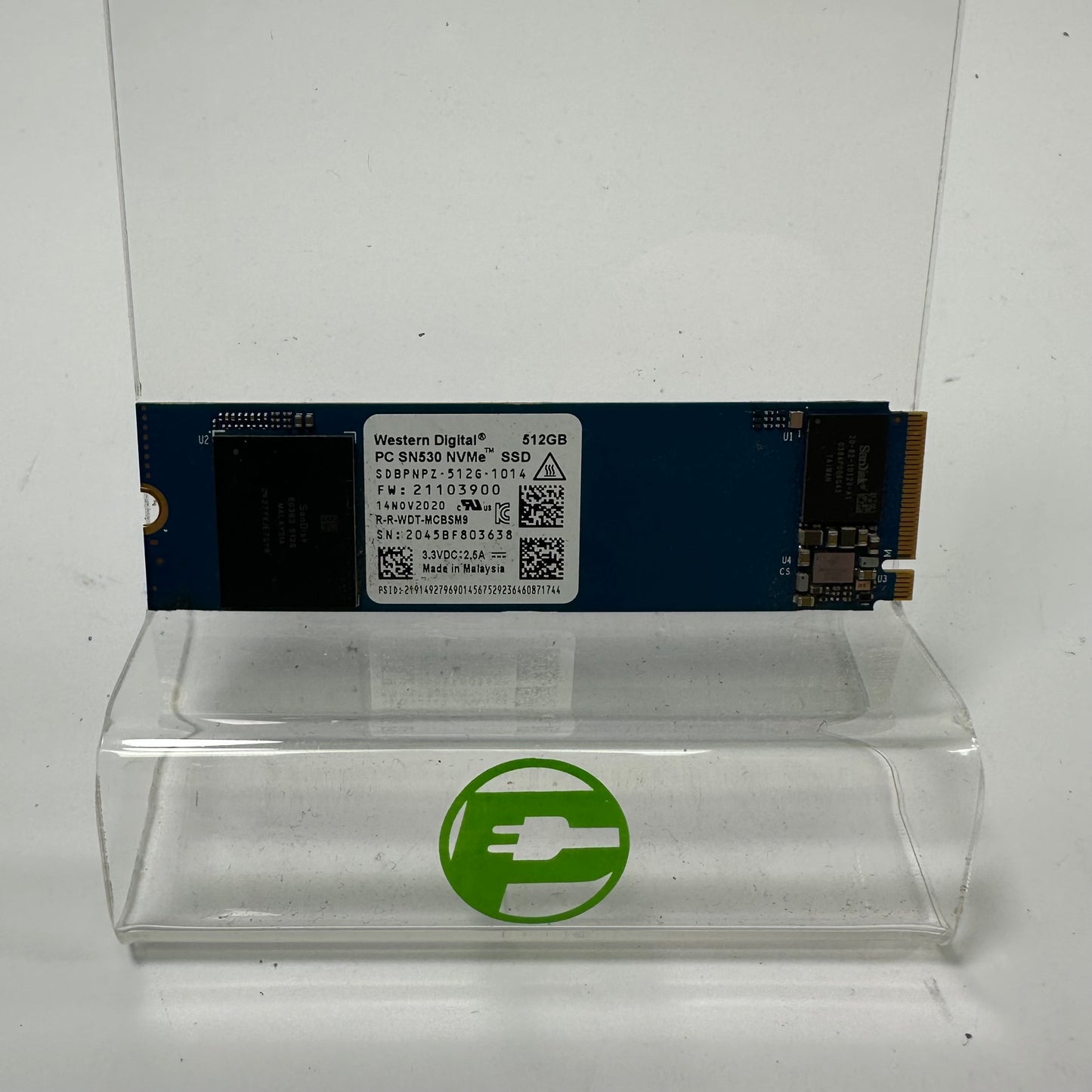 Western Digital WD 2280mm SN530 512GB M.2 NVMe Gen 3.0 x 4 SSD SDBPNPZ-512G-1014