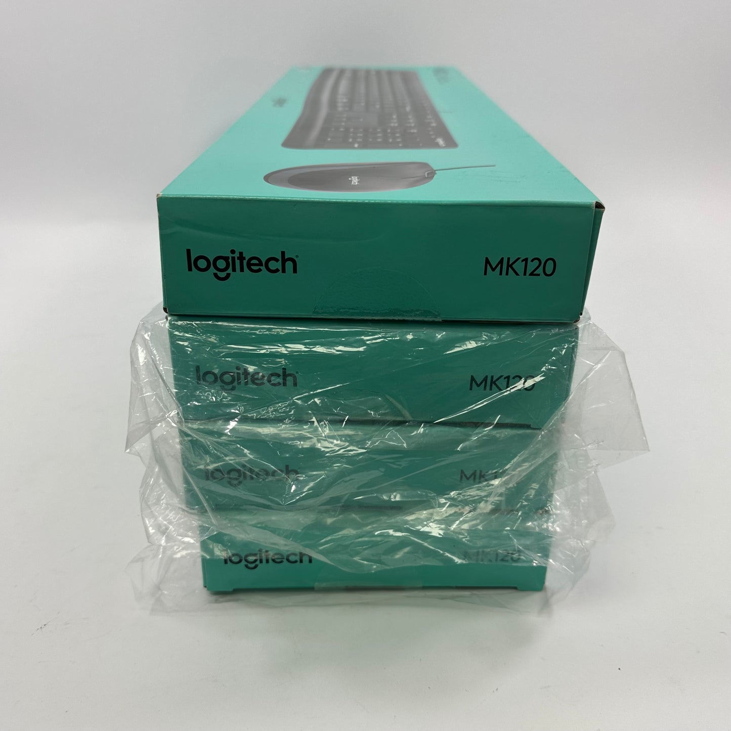 New Logitech MK120 Corded Keyboard and Mouse Combo 920-002565 Lot of 4
