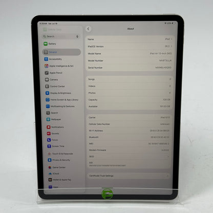 Factory Unlocked Apple iPad Air 13" M2 128GB Starlight MV6T3LL/A